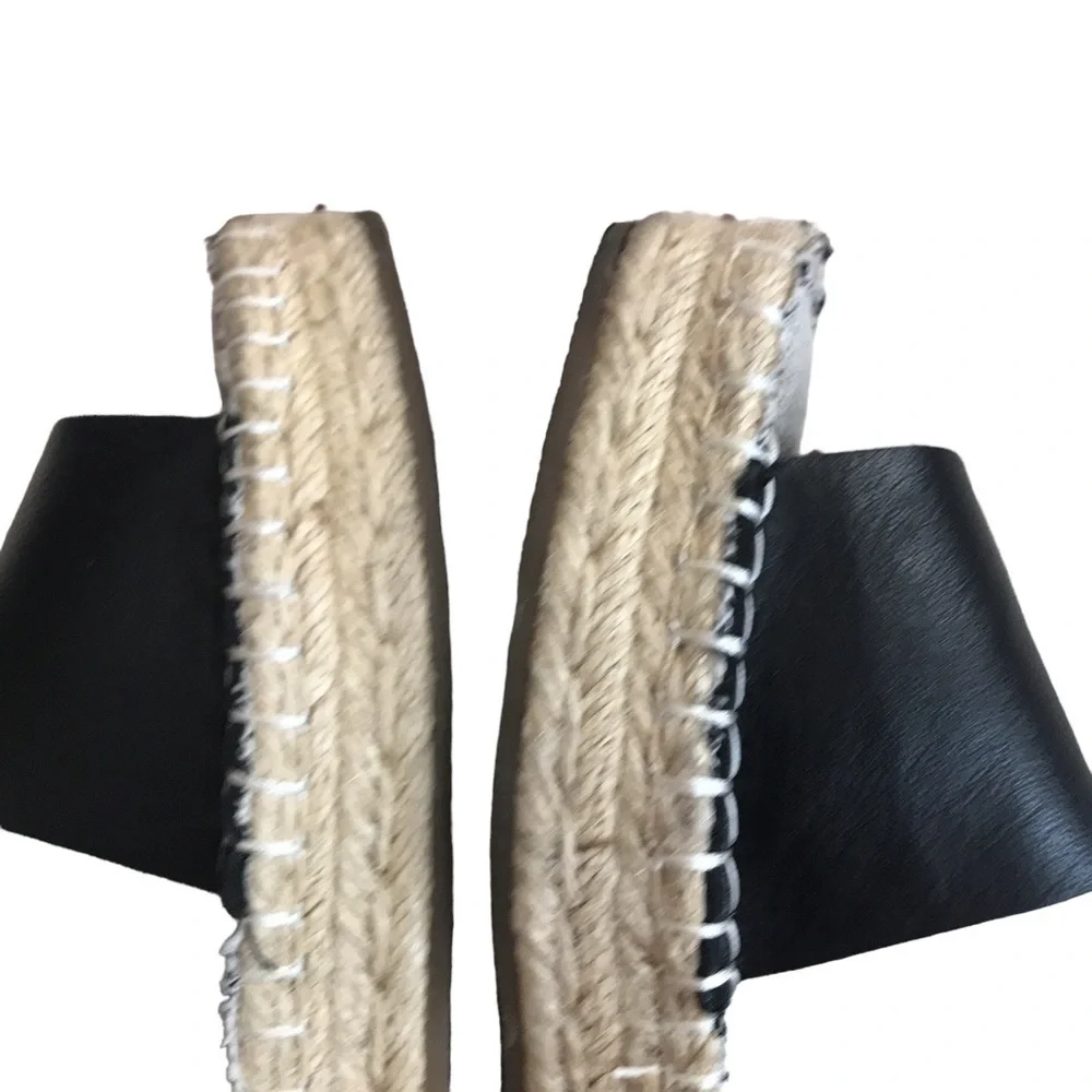 H&M black and beige strappy espadrilles